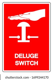 Signo de símbolo del conmutador Deluge, Ilustración vectorial, Aislar en fondo blanco, Etiqueta .EPS10 