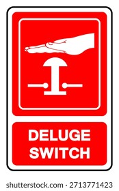 Signo del símbolo del interruptor del diluvio, Ilustración vectorial, aislado en el fondo blanco, etiqueta .EPS10 