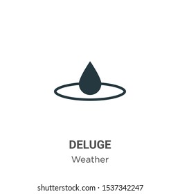 Deluge vector icon on white background. Flat vector deluge icon symbol sign from modern weather collection for mobile concept and web apps design.