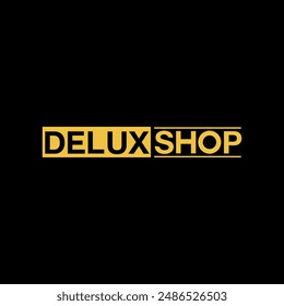 delux shop creative text logo design