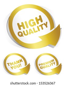 Deluxe Arrow Paper Labels, Vector.