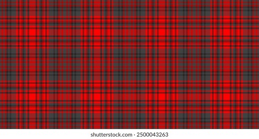 Deluxe check texture pattern, tape fabric plaid vector. Print tartan background seamless textile in red and grey colors palette.
