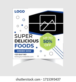 Deluxe Classic Super Delicious Food Social Media Banner