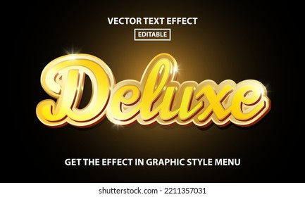 Deluxe editable 3d text effect style