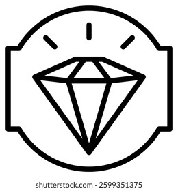 Deluxe icon line vector illustration