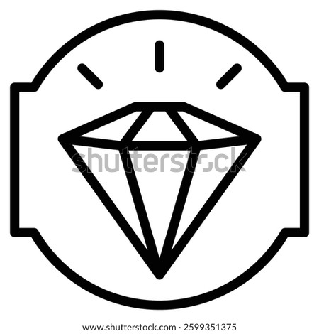 Deluxe icon line vector illustration