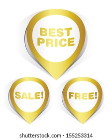 Deluxe Pointer Paper Labels, Vector.