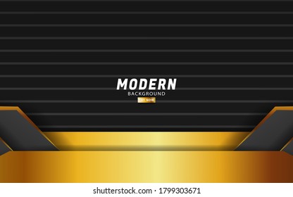 Deluxe Premium-Banner auf schwarz-goldenem Hintergrund mit goldener Linie in Streifenstruktur.