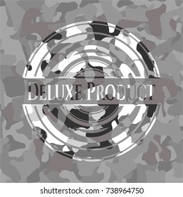 Deluxe Product grey camouflaged emblem