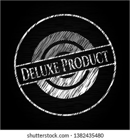 Deluxe Product on blackboard. Vector Illustration. Detailed.