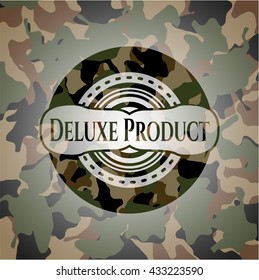 Deluxe Product on camo pattern