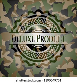 Deluxe Product on camouflage pattern