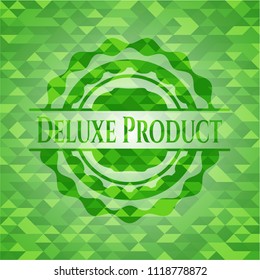 Deluxe Product realistic green mosaic emblem
