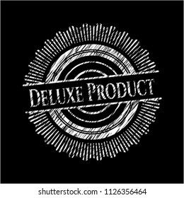 Deluxe Product written with chalkboard texture