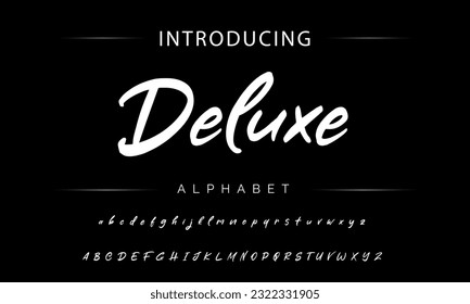 Deluxe Stylish brush painted an uppercase vector letters, alphabet, typeface.