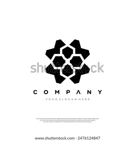 Delve into the essence of minimalist design with this abstract geometric logo, where simplicity meets sophistication.