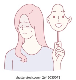 Delving deeply into the stark contrast between ones inner feelings and the outward expressions they display