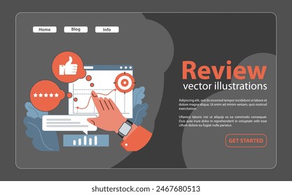 Delving into Review with a keen eye on performance metrics. Hands-on analysis, thumbs-up feedback, five-star ratings highlighted. Data interpretation, positive reinforcement, user engagement