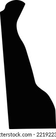 Delware US USA State Icon Outline Silhouette United States
