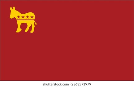 Dem Commie flag vector eps 8
