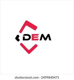 DEM creative minimalist letter logo. DEM unique vector initials alphabet letter logo design
