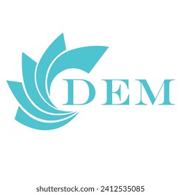 DEM letter design. DEM letter technology logo design on a white background.