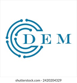 DEM letter design. DEM letter technology logo design on white background. DEM Monogram logo design for entrepreneur and business