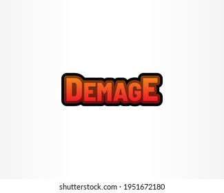 DEMAGE text vector design template