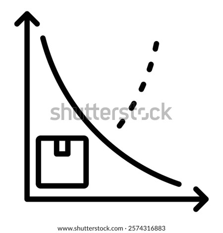 Demand Curve Icon Element For Design