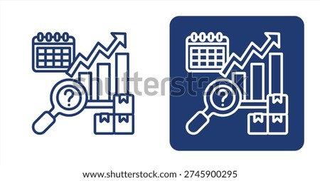 Demand Forecast icon, with contrast background.
