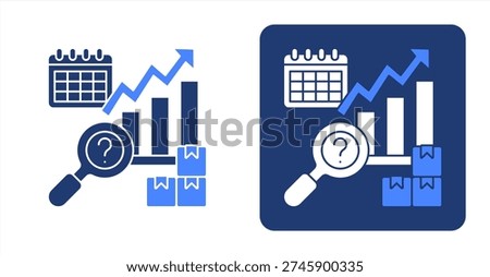 Demand Forecast icon, with contrast background.