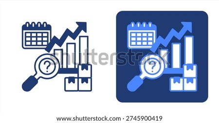 Demand Forecast icon, with contrast background.