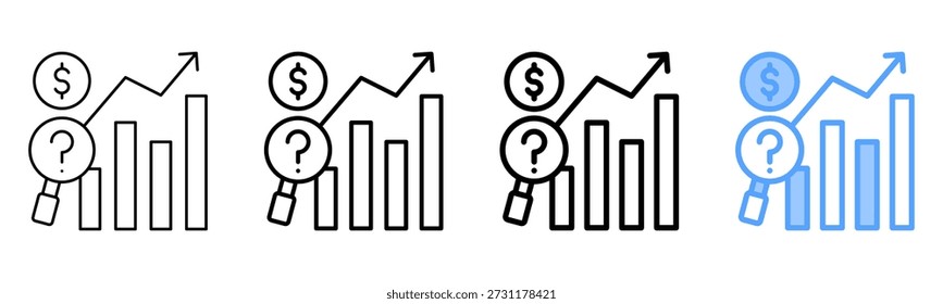 Demand Forecast Icon Different Style Outline Collection Set