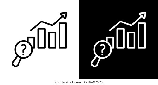 Icono De Previsión De La Demanda De La Línea Estilo Blanco Y Negro