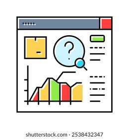 demand forecasting logistic manager color icon vector. demand forecasting logistic manager sign. isolated symbol illustration
