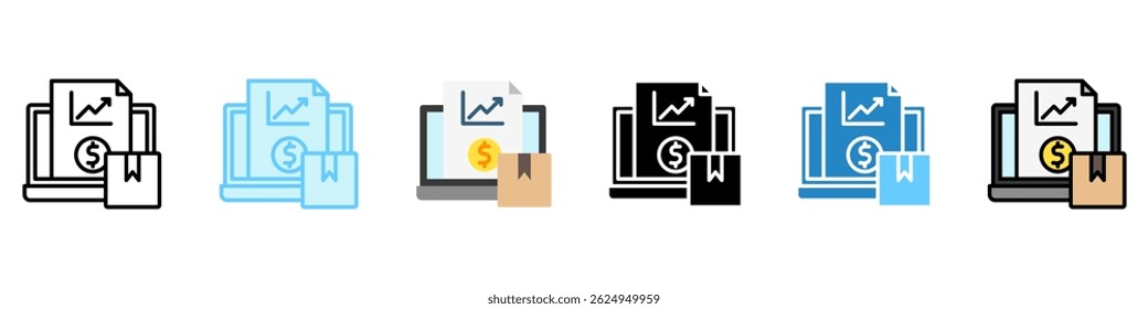 Estilo múltiplo de Previsão de Demanda, mini ícone de ilustração. Relacionar-se com o tema de cinema e cinema usar para conceito moderno, kit de UI ou UX, web e desenvolvimento de aplicativos. 