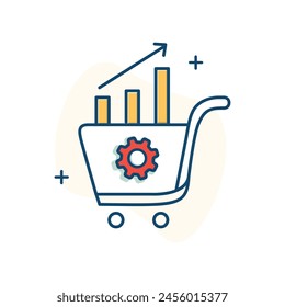 Demand Forecasting and Planning Vector Icon Design Anticipating future market demand and strategizing production, inventory, and supply chain management accordingly to optimize resources 