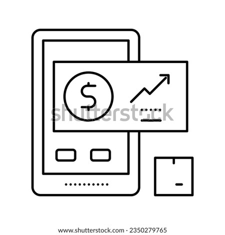 demand forecasting and sales planning line icon vector. demand forecasting and sales planning sign. isolated contour symbol black illustration