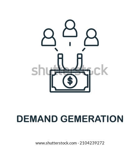 Demand Gemeration icon. Line element from customer relationship collection. Linear Demand Gemeration icon sign for web design, infographics and more.
