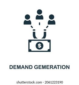 Demand Gemeration icon. Monochrome sign from customer relationship collection. Creative Demand Gemeration icon illustration for web design, infographics and more