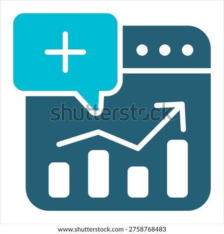 Demand Glyph Color Single Icon Illustration