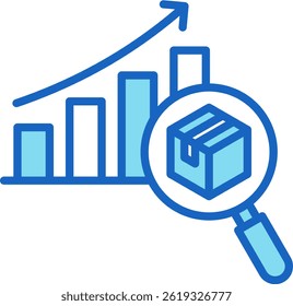 Demand Icon Blue Vector Illustration