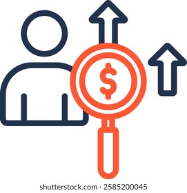 Demand Icon Color Line Vector Illustration