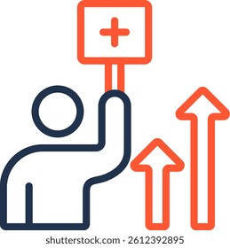 Demand Icon Color Line Vector Illustration