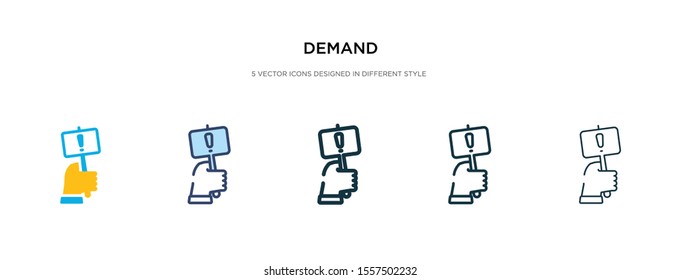 demand icon in different style vector illustration. two colored and black demand vector icons designed in filled, outline, line and stroke style can be used for web, mobile, ui