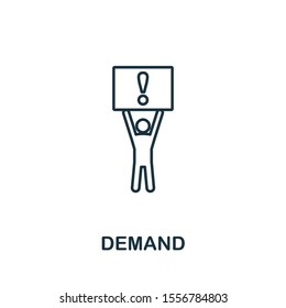 Demand icon outline style. Thin line creative Demand icon for logo, graphic design and more.