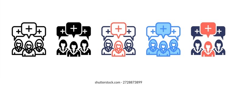 Conjunto de iconos de demanda Colección de estilos múltiples