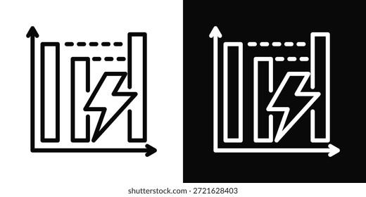 Estilo de fondo blanco y negro del icono de la demanda