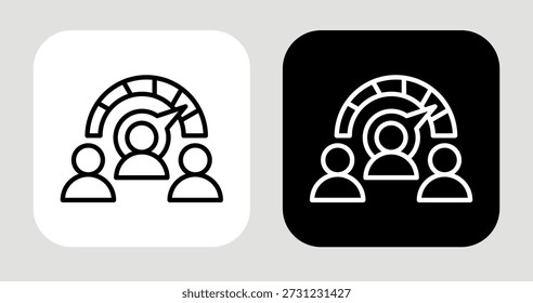 Demand Indicator Icon In Black and White Line Style