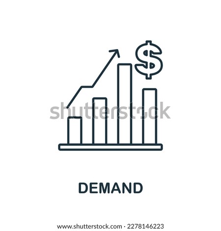 Demand line icon. Colored element sign from marketing collection. Flat Demand outline icon sign for web design, infographics and more.